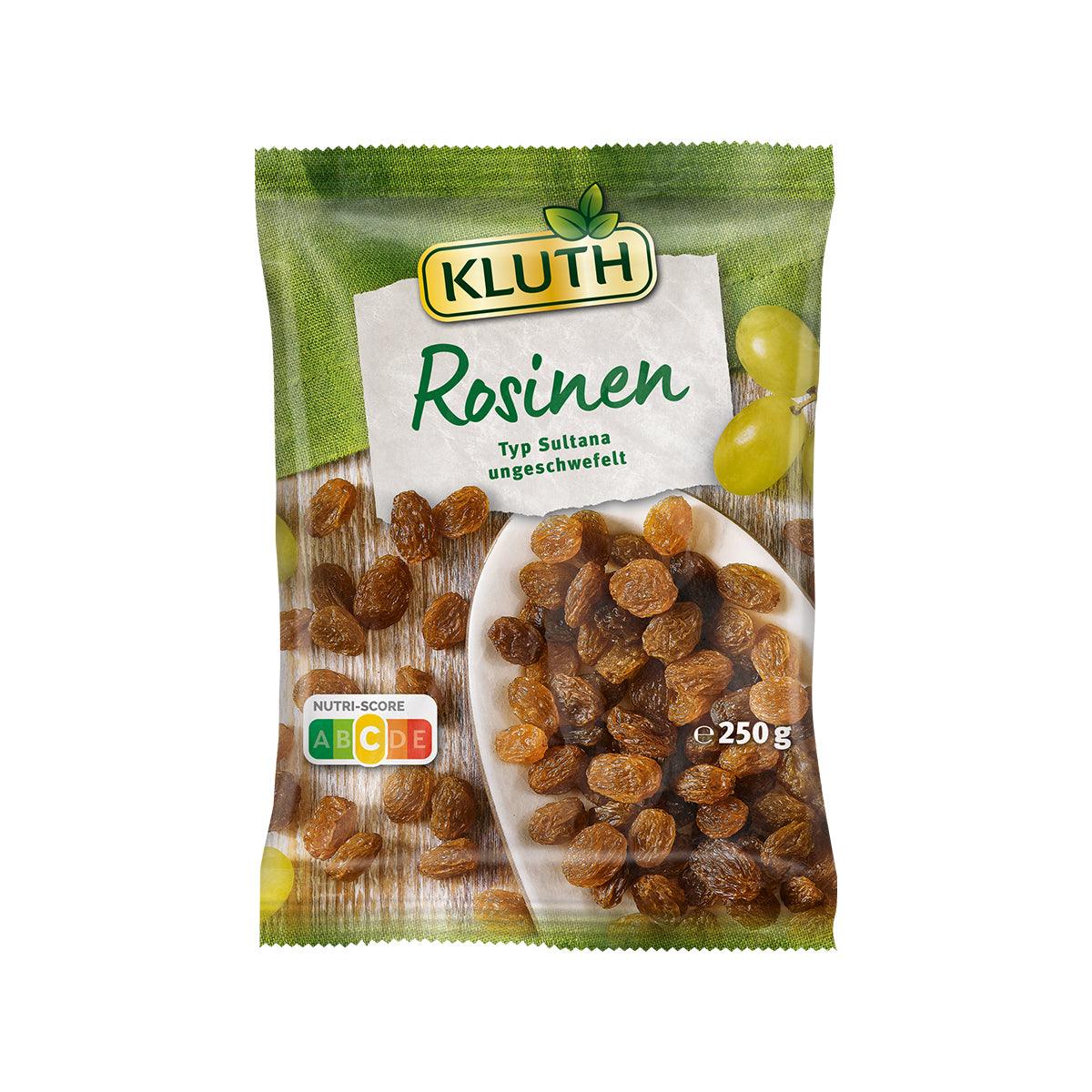 KLUTH unsulphured light sultanas (250g) in sealed pouch with dried raisins
