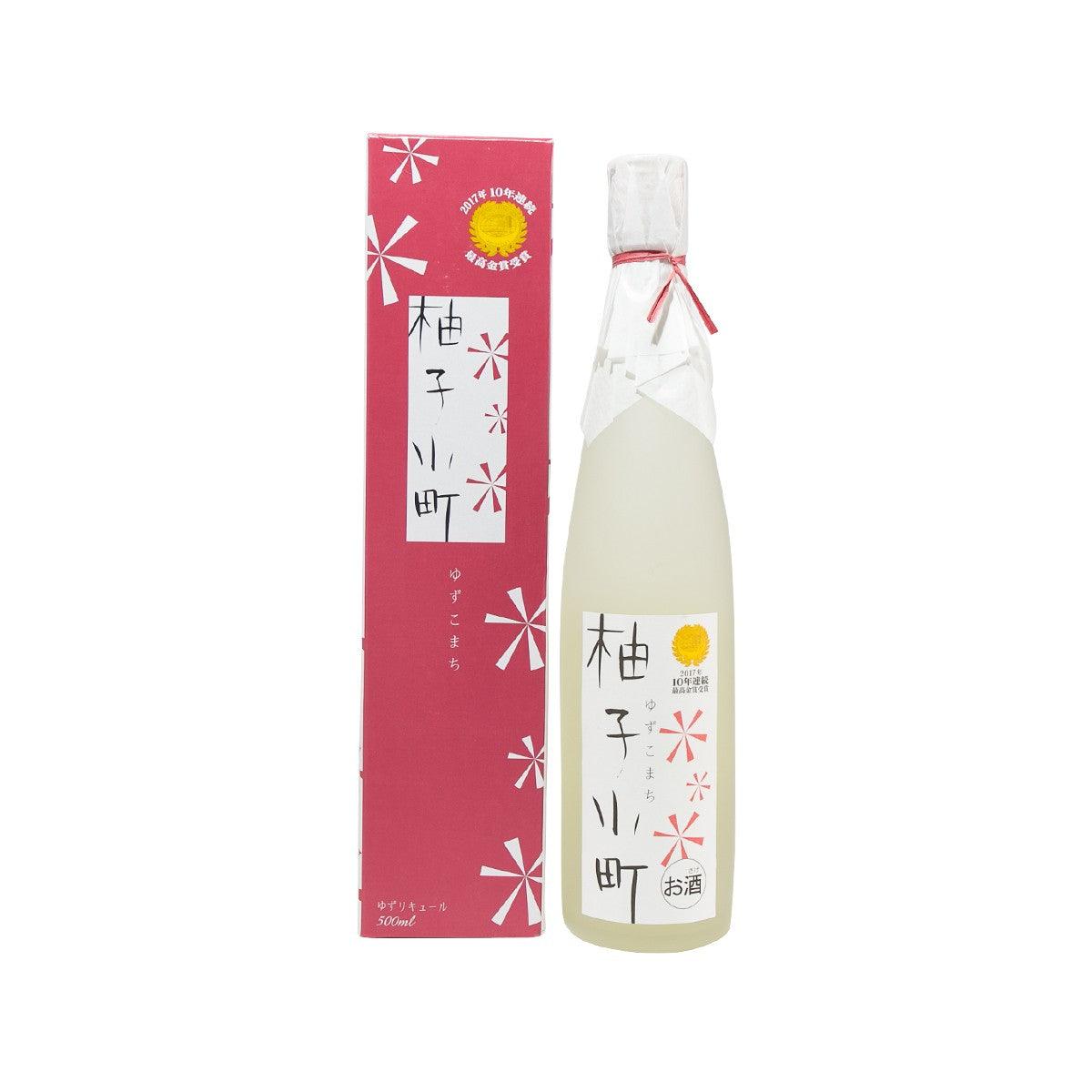 IKINOKURA Yuzukomachi 500 mL citrus drink bottle with matching gift box