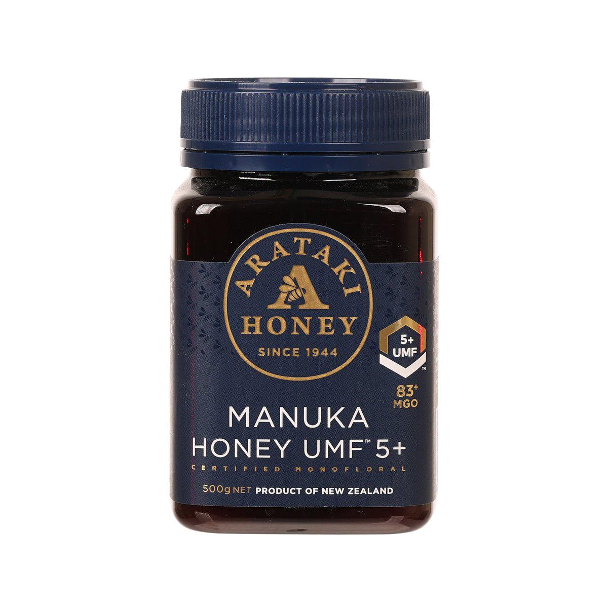 ARATAKI Manuka honey UMF5+ 500g jar with blue cap