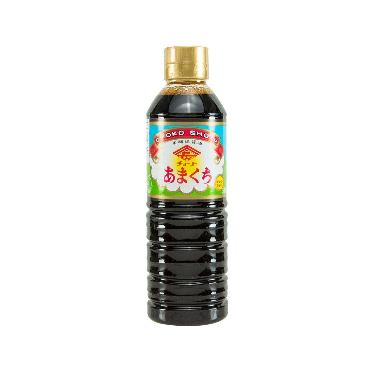 CHOKO sweet soy sauce bottle with gold cap, dark amber liquid, colorful label