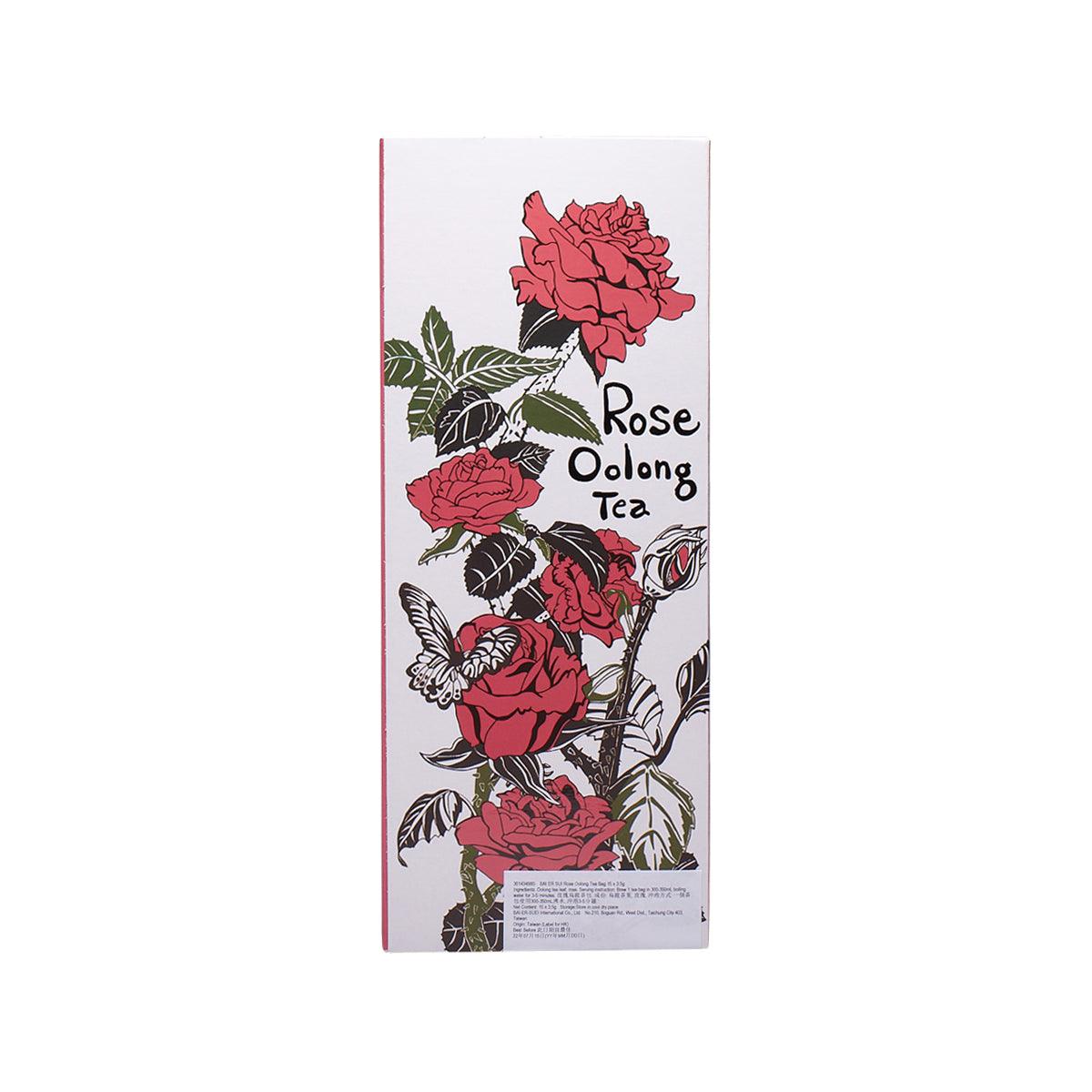PAH JI HUE Rose Oolong tea bag box with rose flower graphics