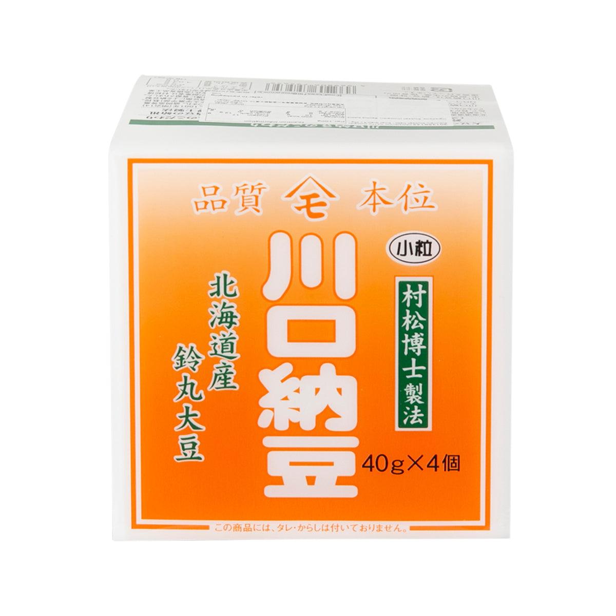 KAWAGUCHI NATTO Hokkaido natto multipack, white box with orange label, 40g x4