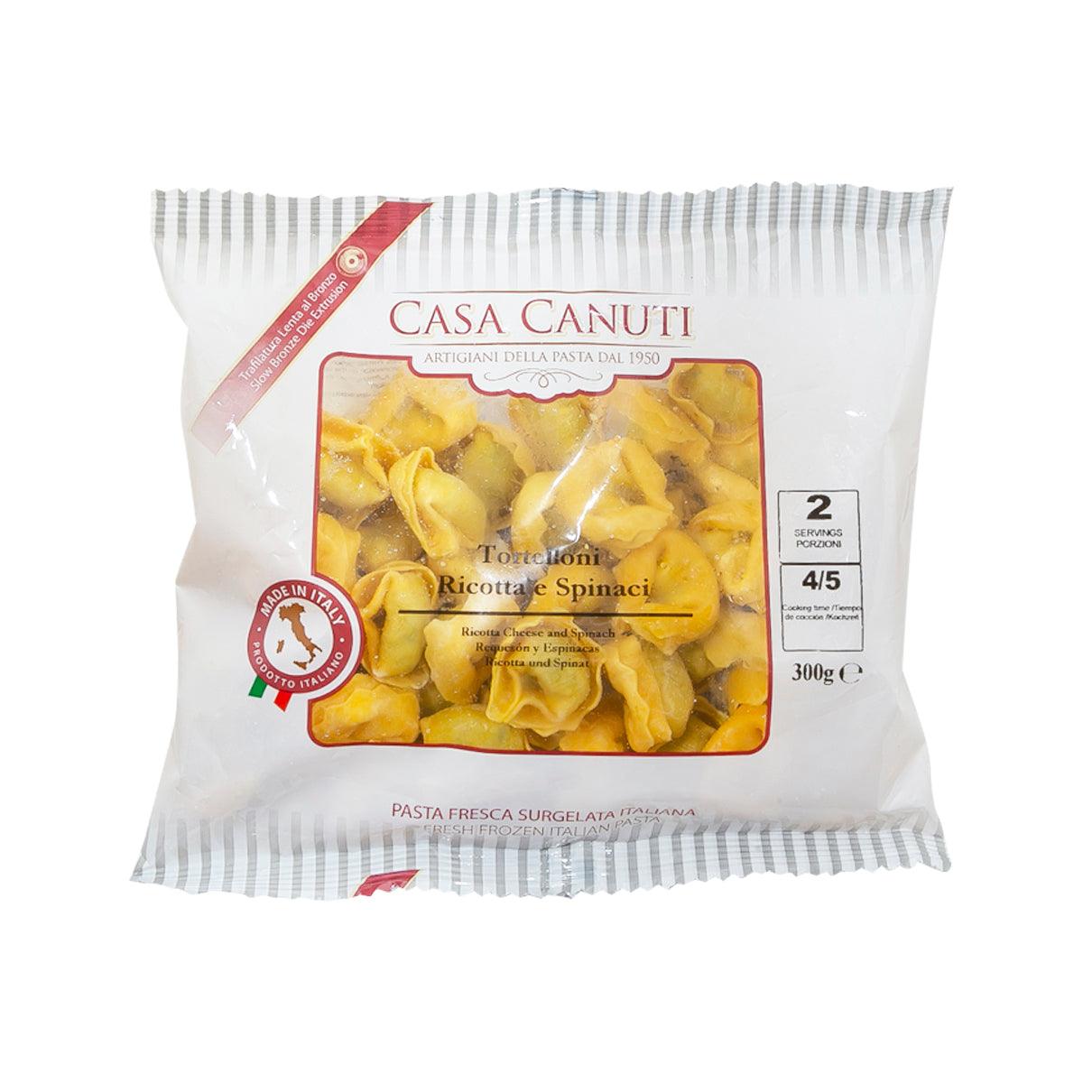 CASA CANUTI tortelloni pasta package, 300g, ricotta and spinach filling, yellow tortelloni