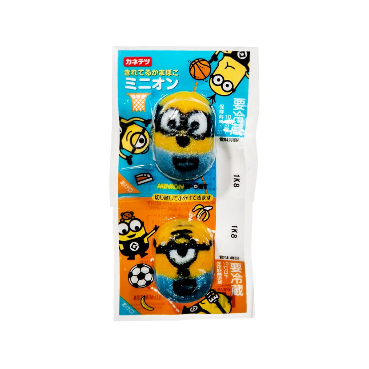 Assorted minion-shaped steamed fish cakes in retail pouch