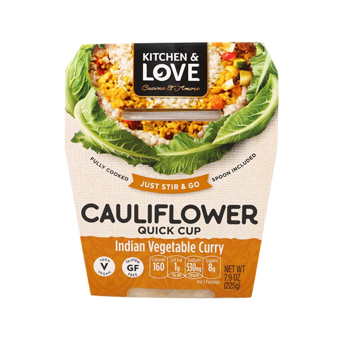 Cauliflower quick cup ready meal, Indian vegetable curry, 225g pouch