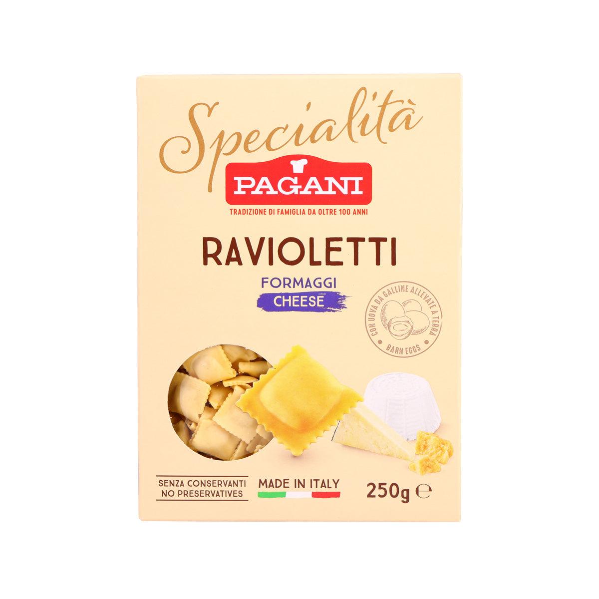 PAGANI formaggi cheese ravioli 250 g box, Italian packaged