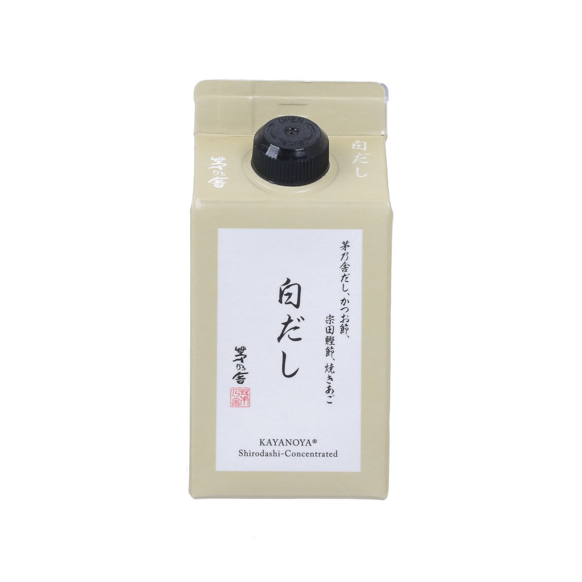 KAYANOYA shirodashi concentrate pouch, 300 mL, white seafood stock, flip-top cap