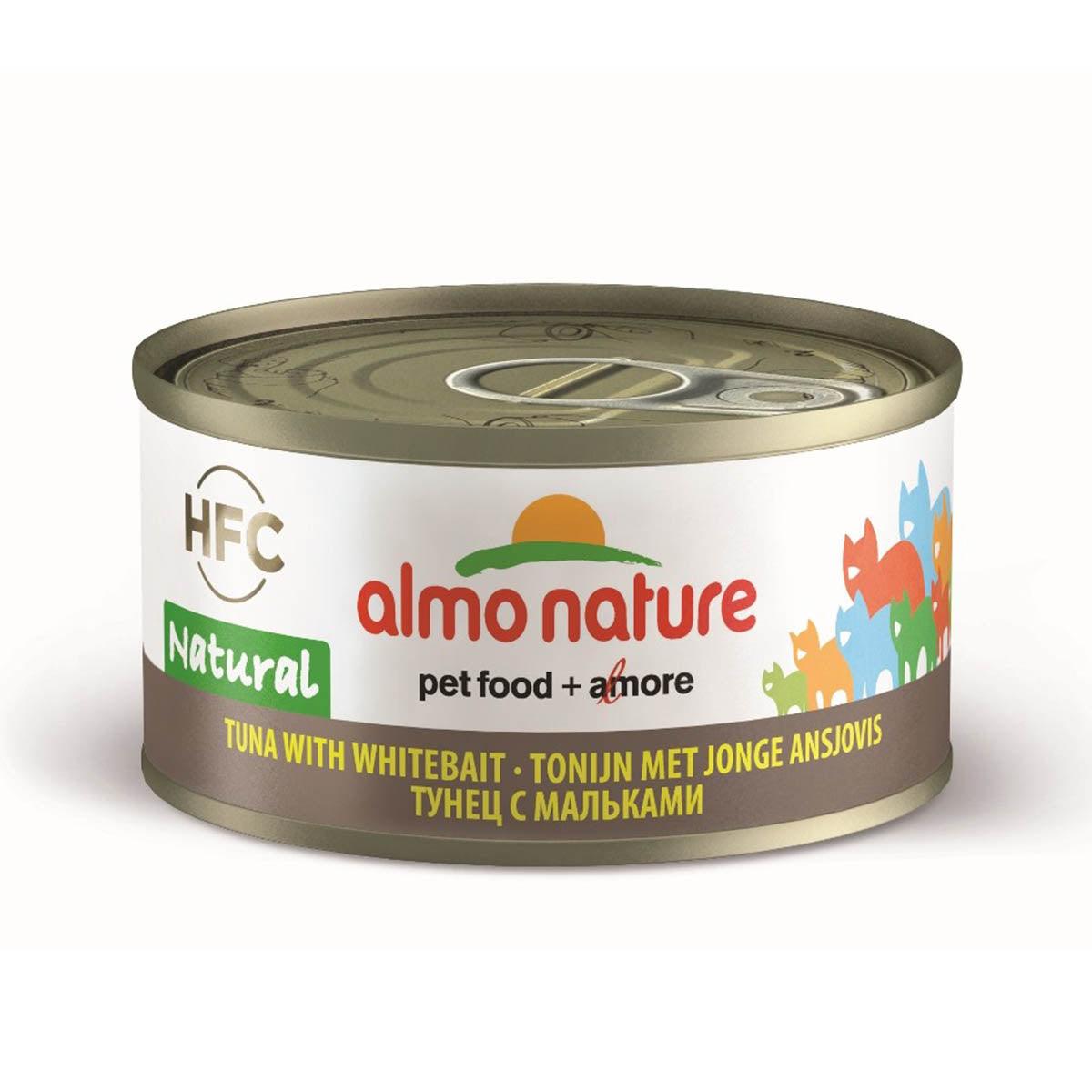 ALMO NATURE cat tuna wet food can with whitebait, HFC Natural