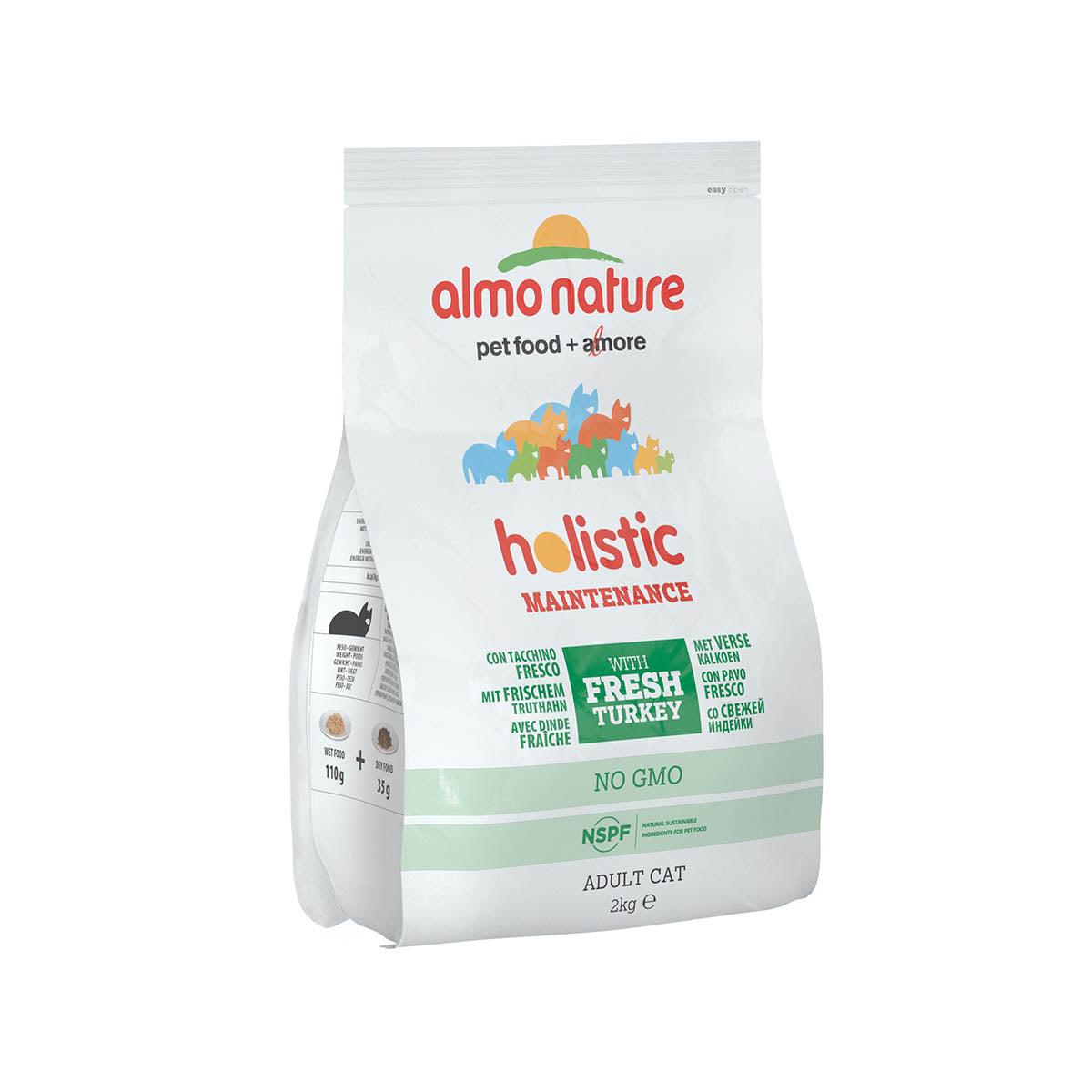 ALMO NATURE cat holistic dry food bag, turkey flavor, 2 kg