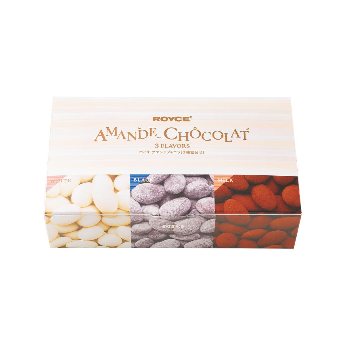 Assorted almond chocolate gift box, ROYCE' Amande Chocolat with three flavor trays