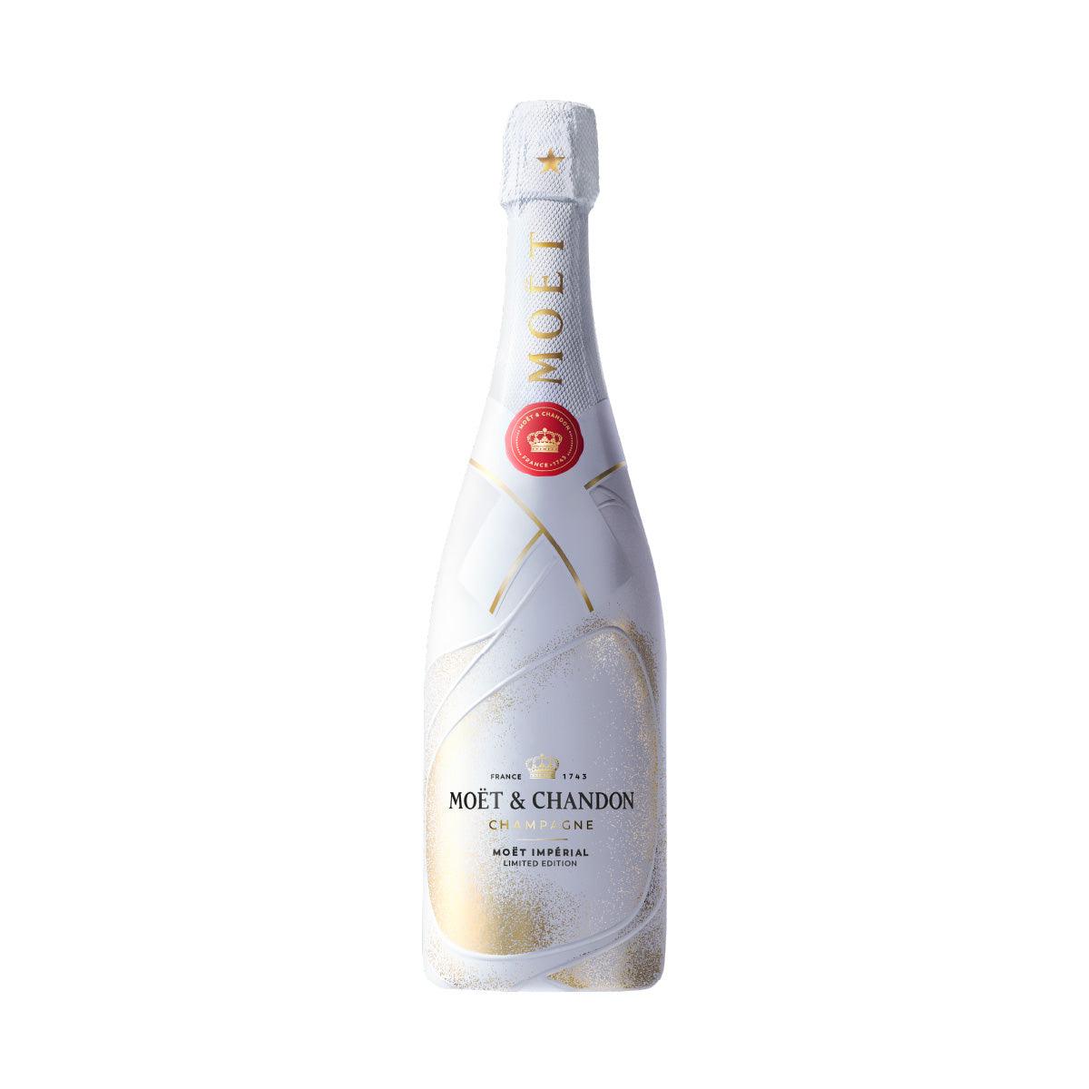 MOET & CHANDON Brut Imperial champagne bottle with gold label and foil neck