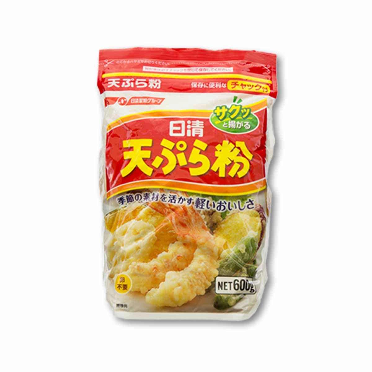 WELNA tempura batter mix pouch (600g), red-and-white package with net 600g