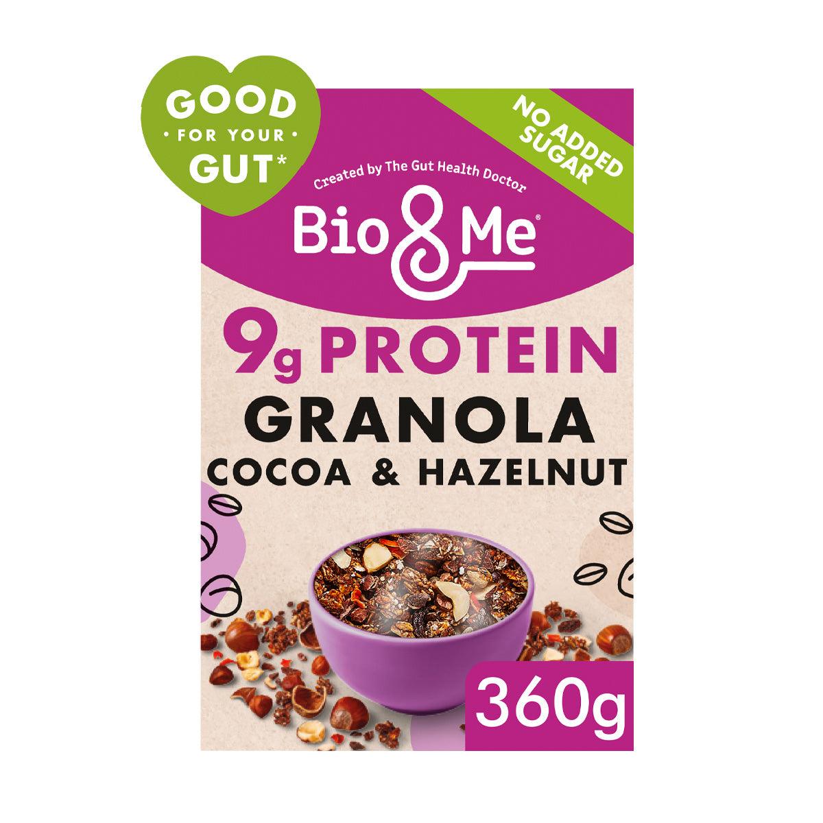 Granola box, Bio & Me Cocoa & Hazelnut 9g Protein, 360g
