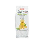 AMICA Alfredo's basil and lemon potato chips bag, 130g, front view
