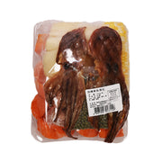 Vacuum-sealed lotus root soup ingredients pack (1000g) with lotus roots and corn kernels