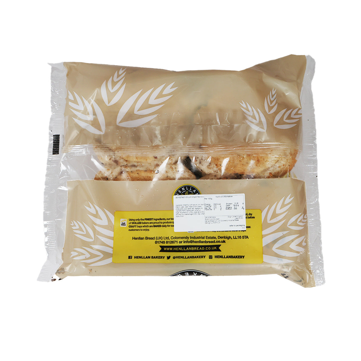 HENLLAN multiseed baps pack with backing label, sealed in clear plastic
