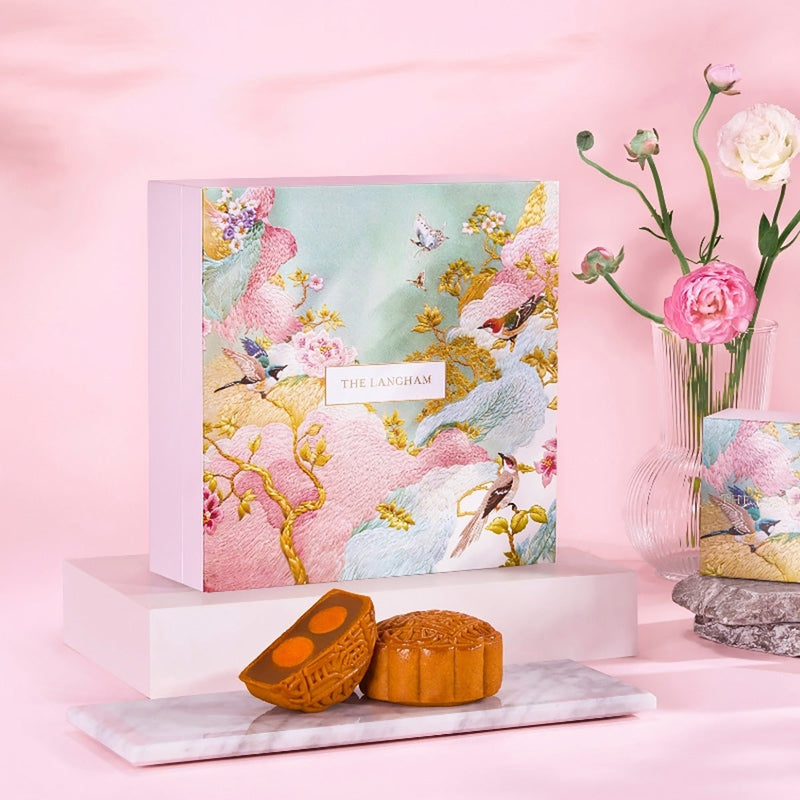 THE LANGHAM White Lotus Seed Paste with Double Egg Yolks Mooncake Voucher  (1pc)