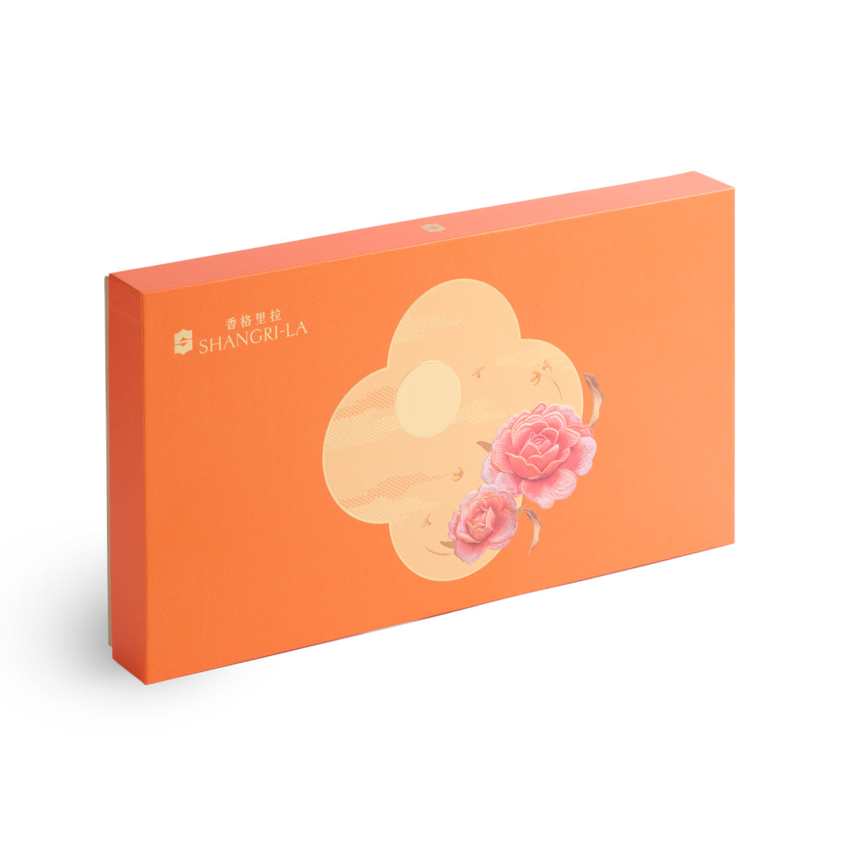 Shangri-La branded gift box with floral mooncake design