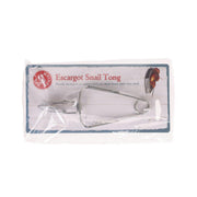 Escargot snail tongs with stainless-steel gripping arms in retail packaging