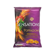 WALKERS SENSATIONS poppadoms snack bag, purple, Mango & red chilli chutney, 82.5g