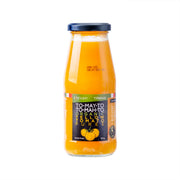 CITYSUPER organic yellow tomato puree jar, blue cap, front label