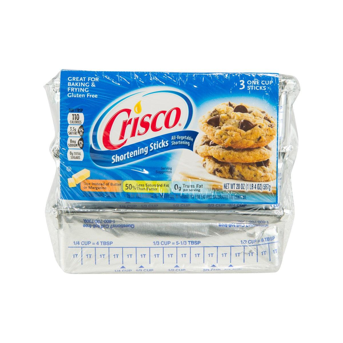 CRISCO all-vegetable shortening sticks pack, 3 one-cup sticks, 567 g net wt