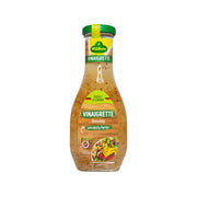 KUHNE vinaigrette dressing bottle 250 mL with green cap and herb label