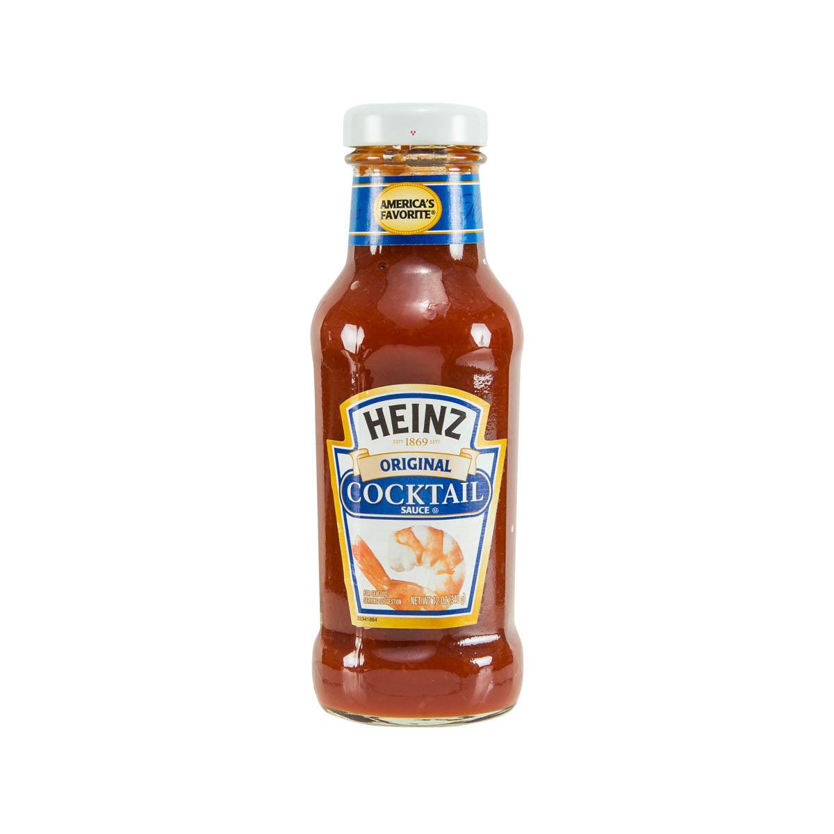 HEINZ Original Cocktail Sauce 340g bottle with red-brown sauce and branded label