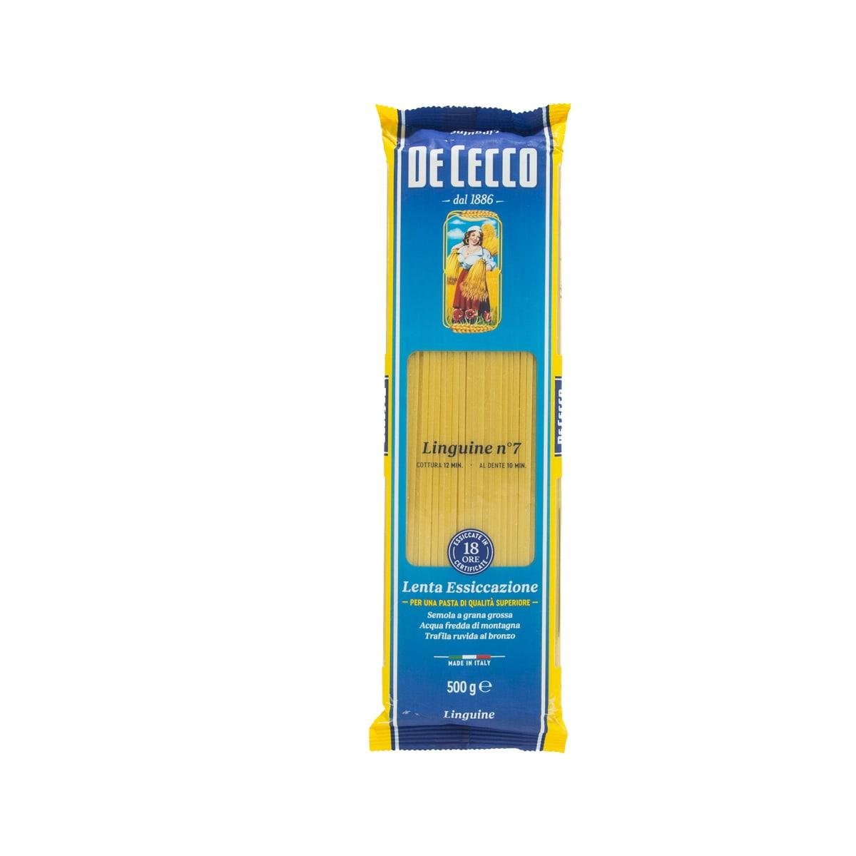 DE CECCO linguine #7 dried pasta, 500g package