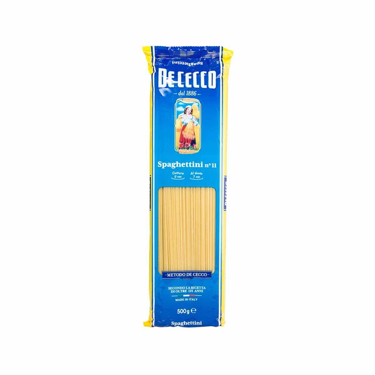 DE CECCO #11 spaghettini pasta 500g front package