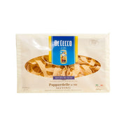 DE CECCO egg parpadelle pasta bag showing ribbon-style noodles, 250 g