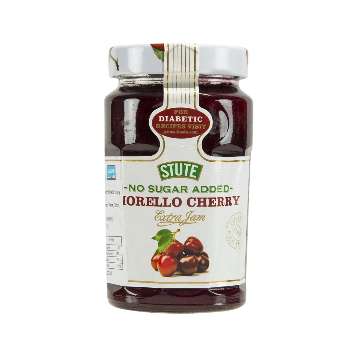 STUTE Diabetic Morello cherry extra jam jar, no sugar added, 430 g