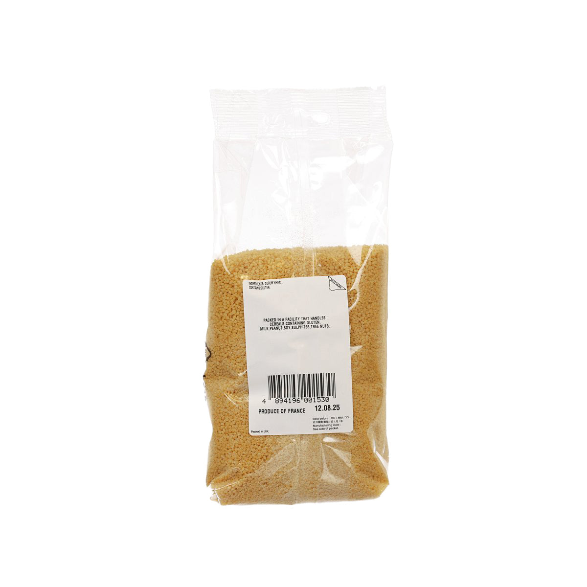 CITYSUPER couscous 500 g bag with back label