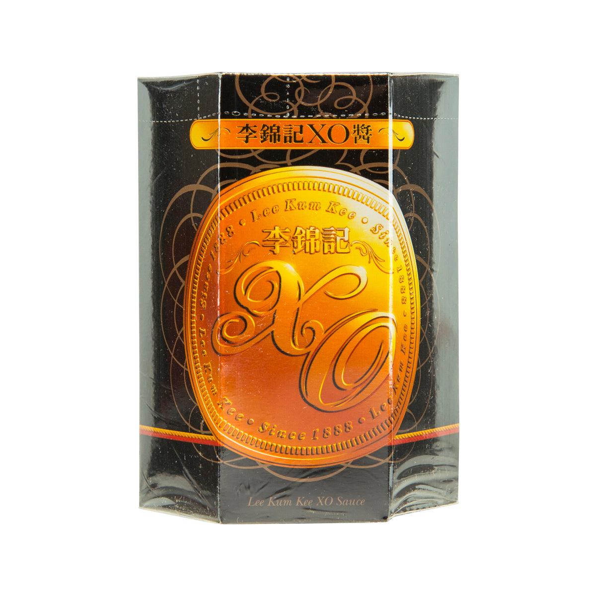 LEE KUM KEE XO sauce box with gold seal design and black packaging