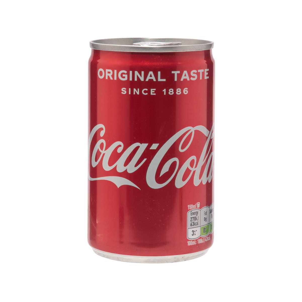 Coca-Cola Coke soft drink can, red with 'Original Taste' and logo
