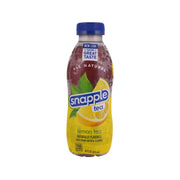 SNAPPLE lemon tea 473 mL bottle with blue cap and front label