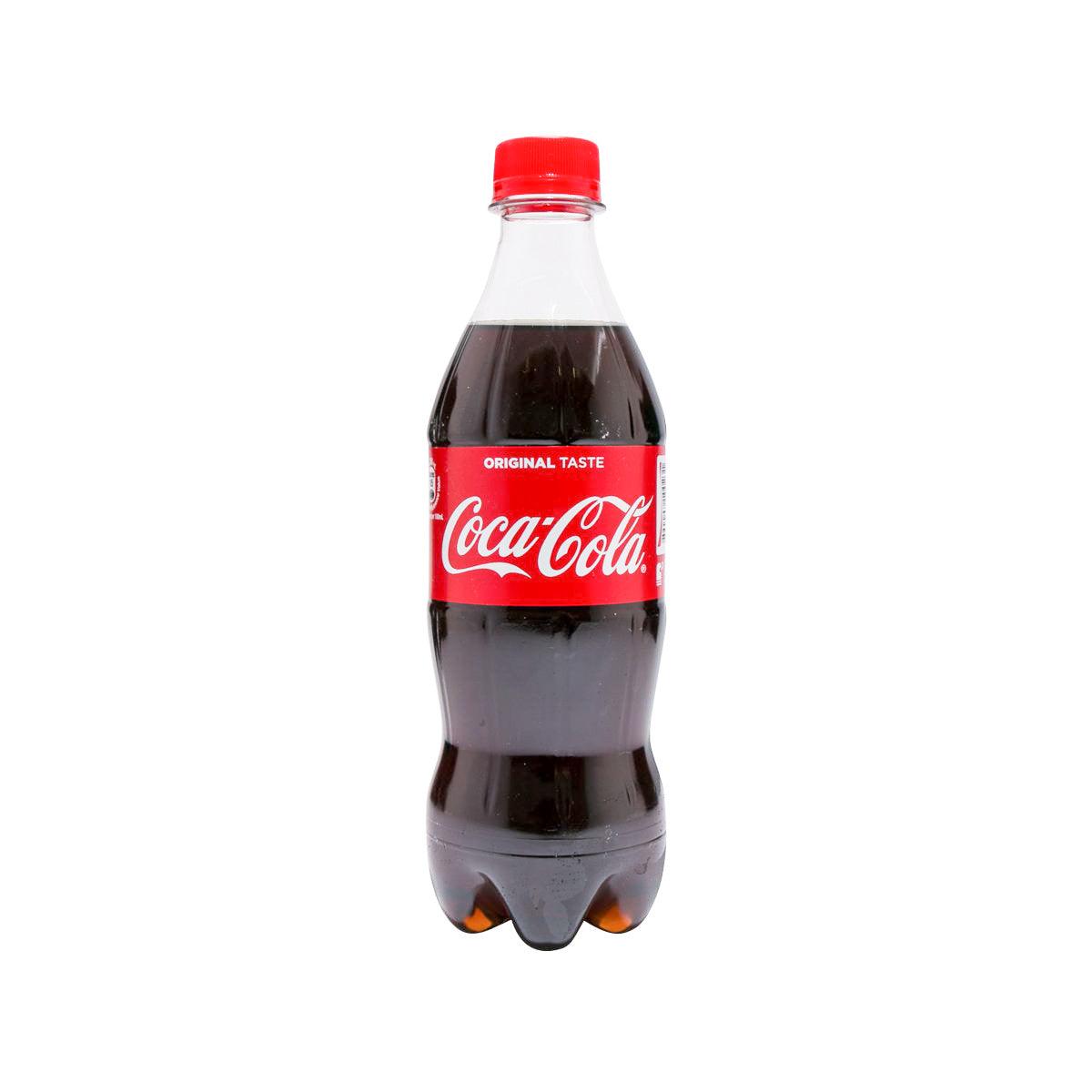 Coca-Cola Coke PET bottle with red cap and front label