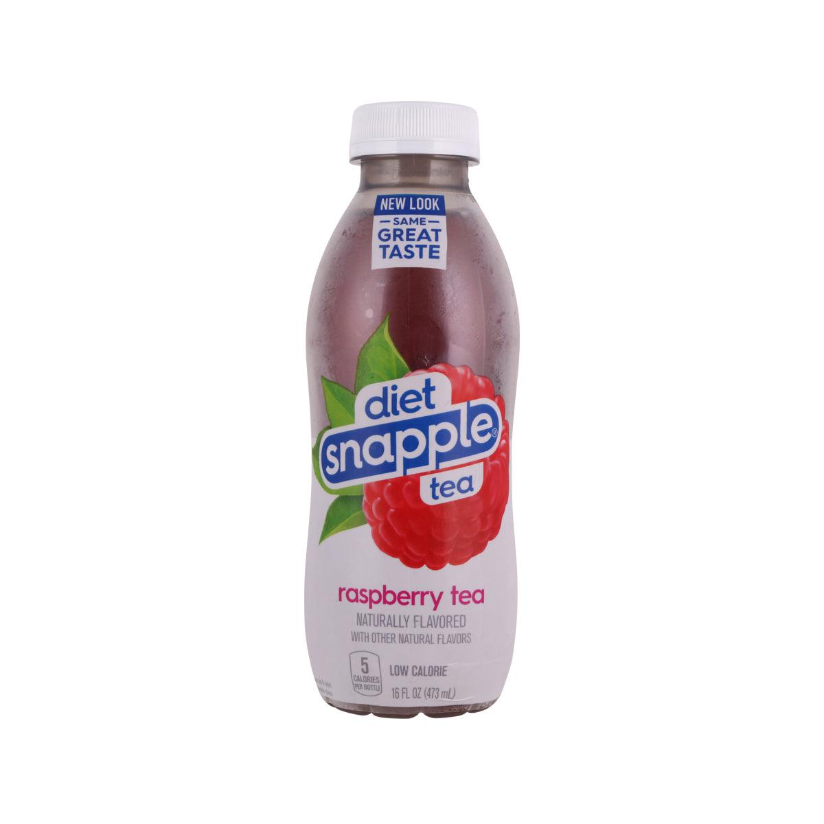 SNAPPLE Diet raspberry tea bottle with cap, 473 mL