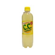 SUNTORY Vitamin C.C. Lemon drink bottle, clear yellow liquid, yellow cap