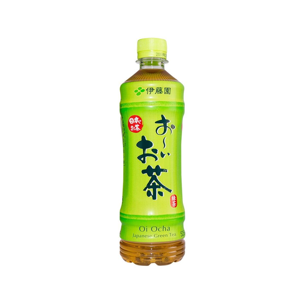 ITOEN Oi Ocha green tea bottle, front label with Japanese text and cap.