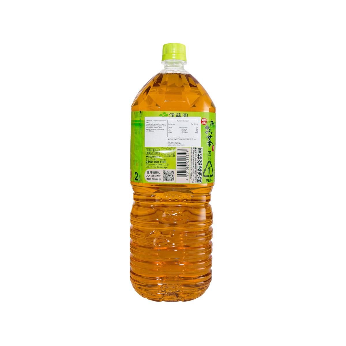 ITOEN Oi Ocha 2L green tea bottle with back barcode label