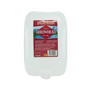 ARROWHEAD mountain spring water jug, 9.46 L, front label on white plastic container