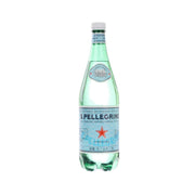 SAN PELLEGRINO 1L PET sparkling mineral water bottle, front label and green cap