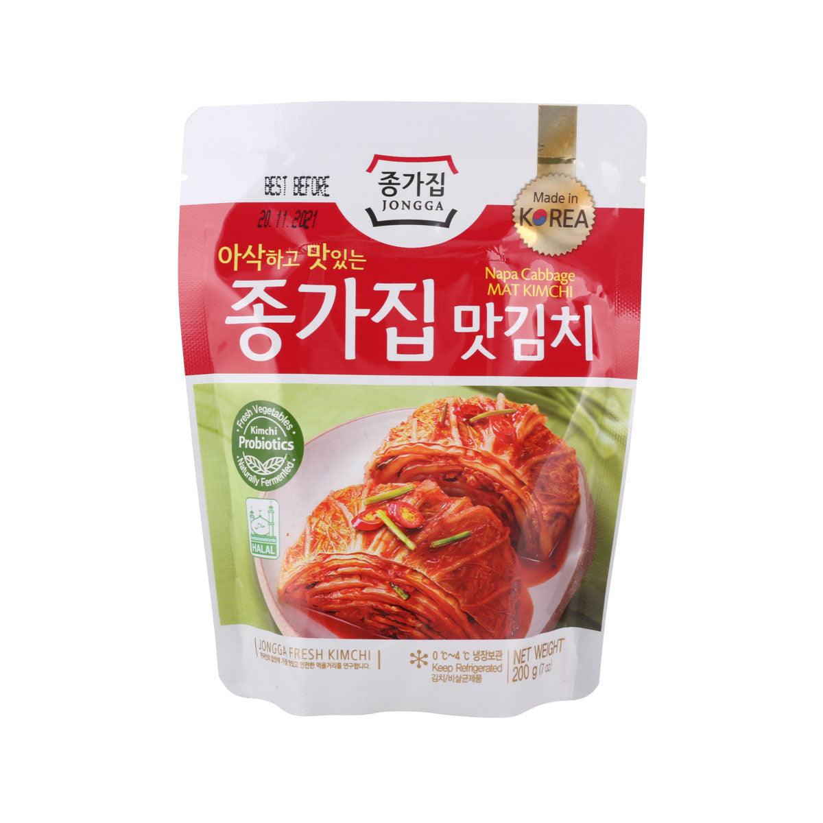 JONGGA Napa cabbage kimchi pouch with red fermented cabbage