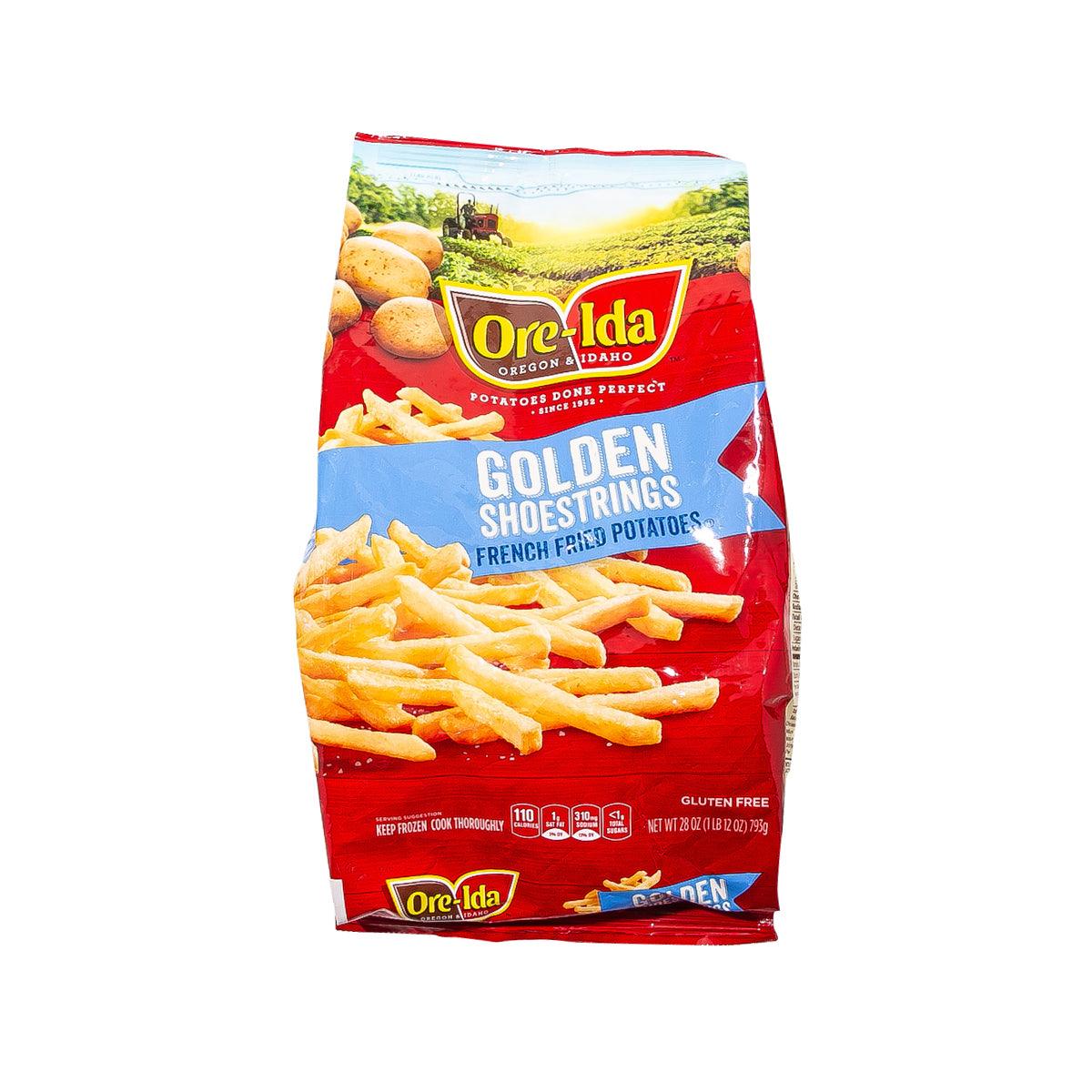 ORE-IDA Golden Shoestring french fried potatoes bag with crispy potato fries