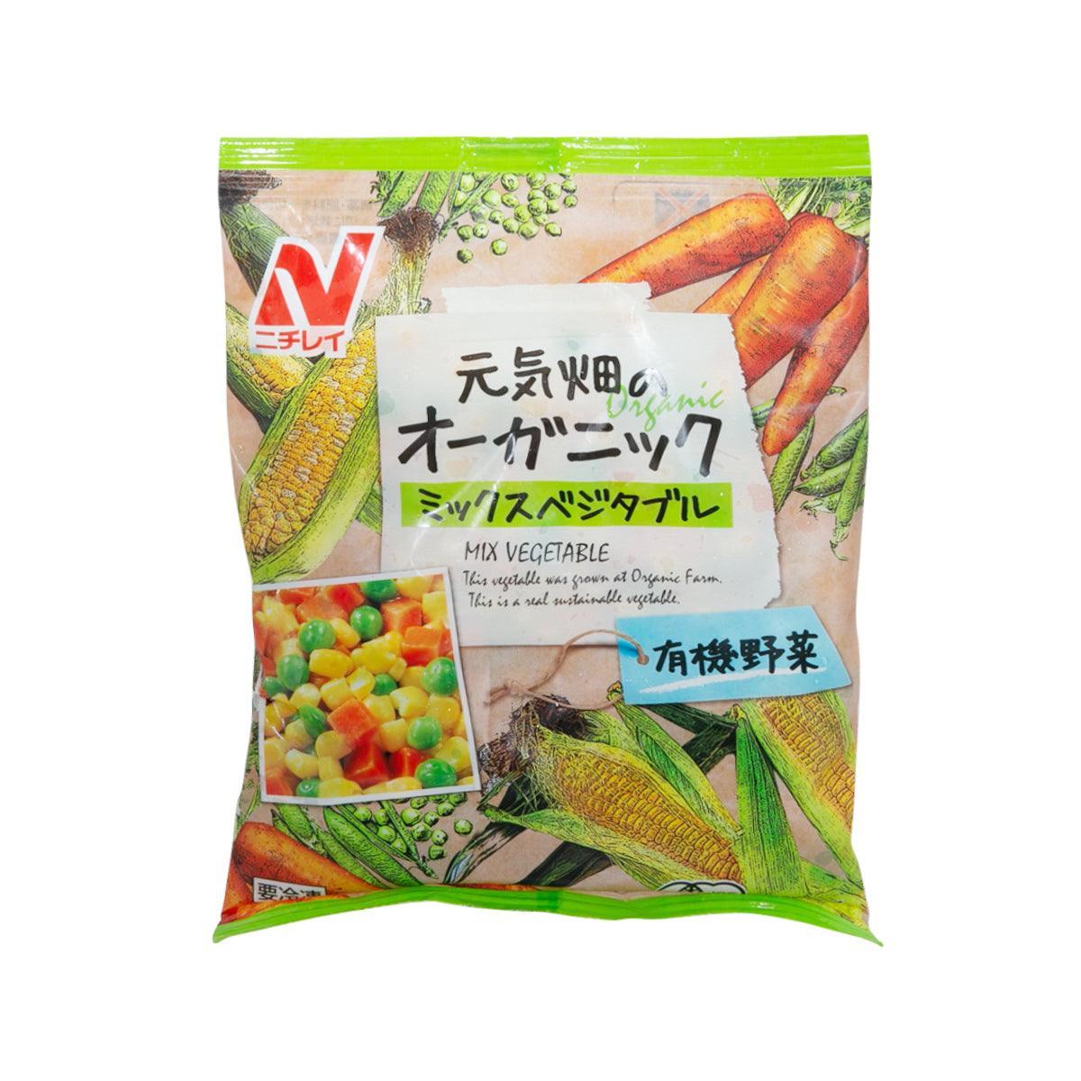 NICHIREI mixed vegetable (250g) pouch, green front with vegetable pictures