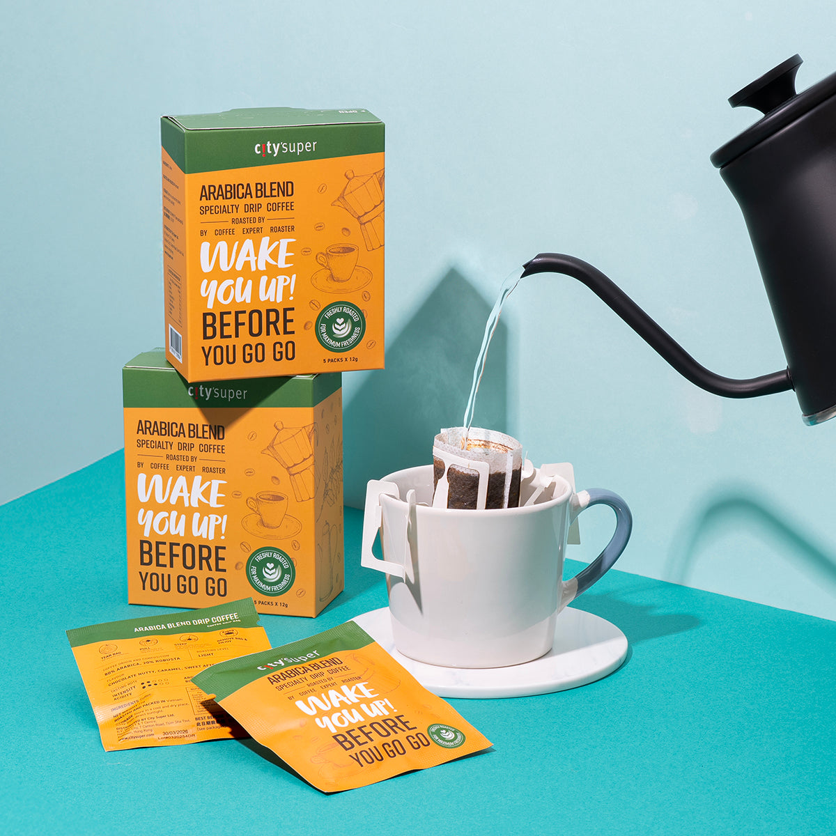 CITYSUPER Arabica blend drip coffee 60g, boxed with individual go sachets