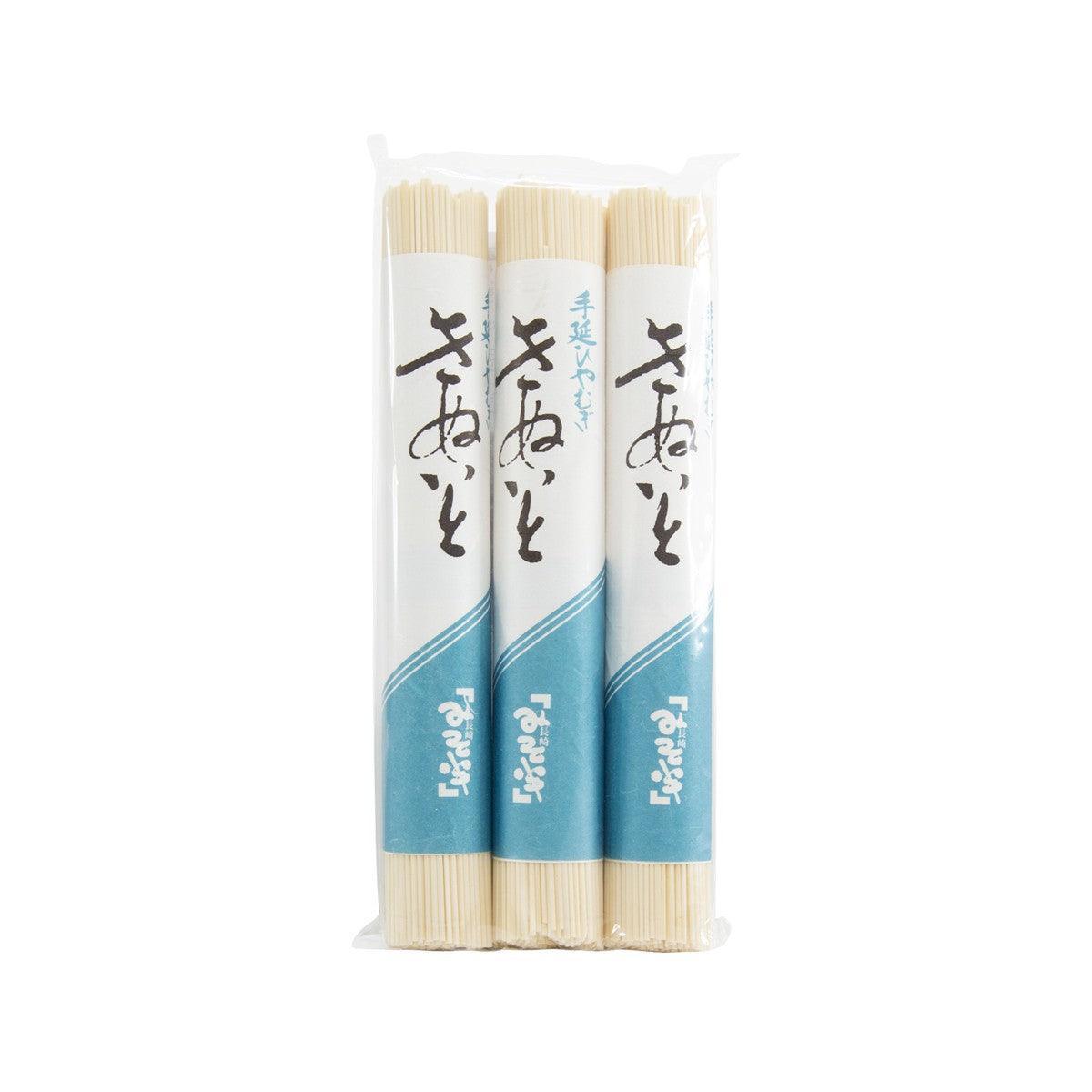 MISOHAN cold noodle bundle, pale wheat noodles in clear plastic bag with blue label