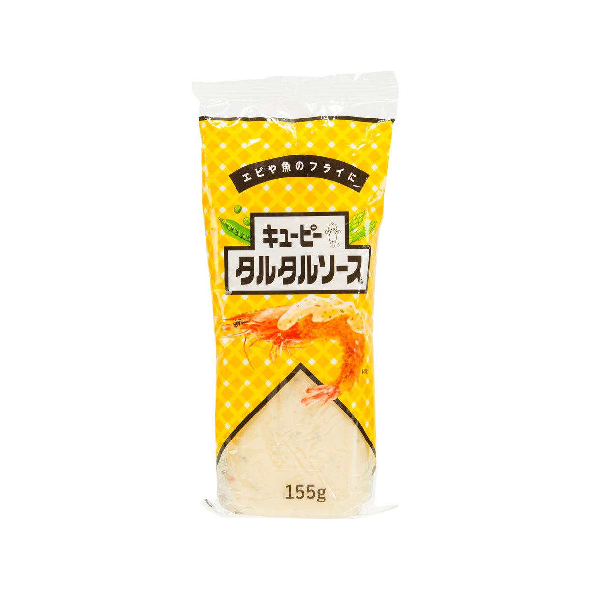 KEWPIE seafood tartar sauce pouch, 155g, yellow label with seafood illustration