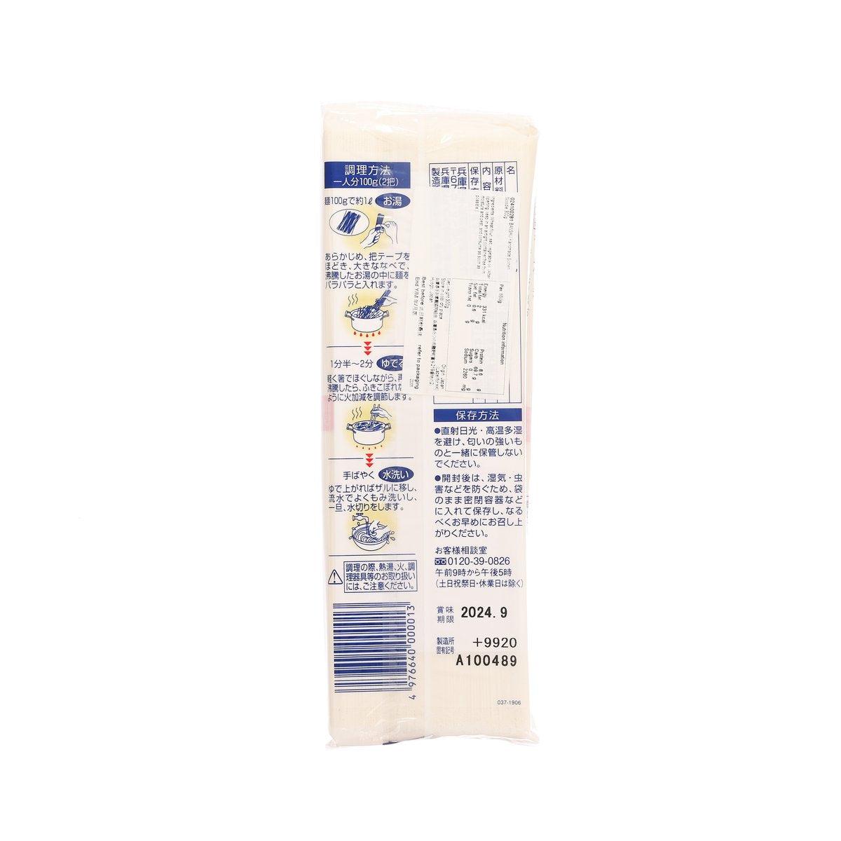 Handmade somen noodle packet, 300g, back label with barcode
